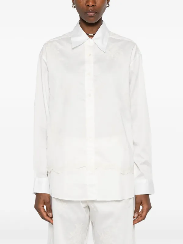 OUR LEGACY lace-trim Shirt | White | FARFETCH