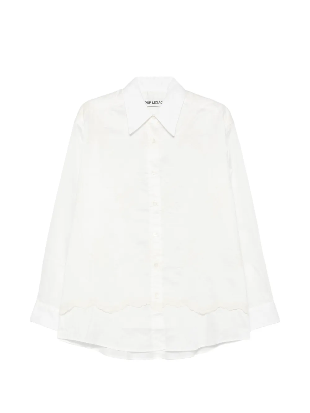 OUR LEGACY lace-trim shirt - Toni neutri