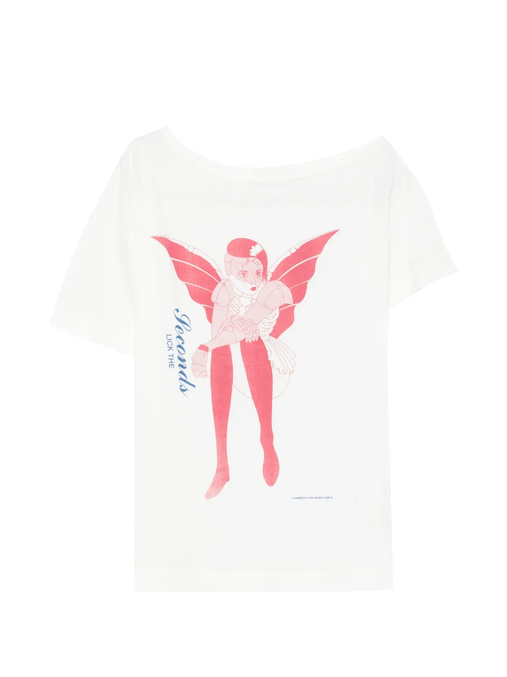 OUR LEGACY Slant printed T-shirt - Weiß