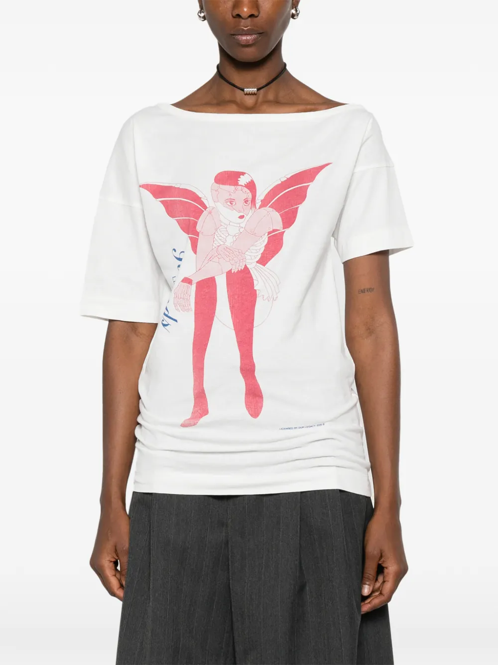 OUR LEGACY Slanted T-shirt Wit