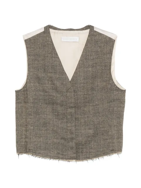 OUR LEGACY raw-hem V-neck waistcoat