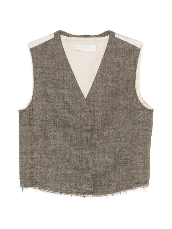 22aw our legacy vネックニットベスト　サイズ46 OUR LEGACY Base Vネック ベスト | グリーン | FARFETCH JP