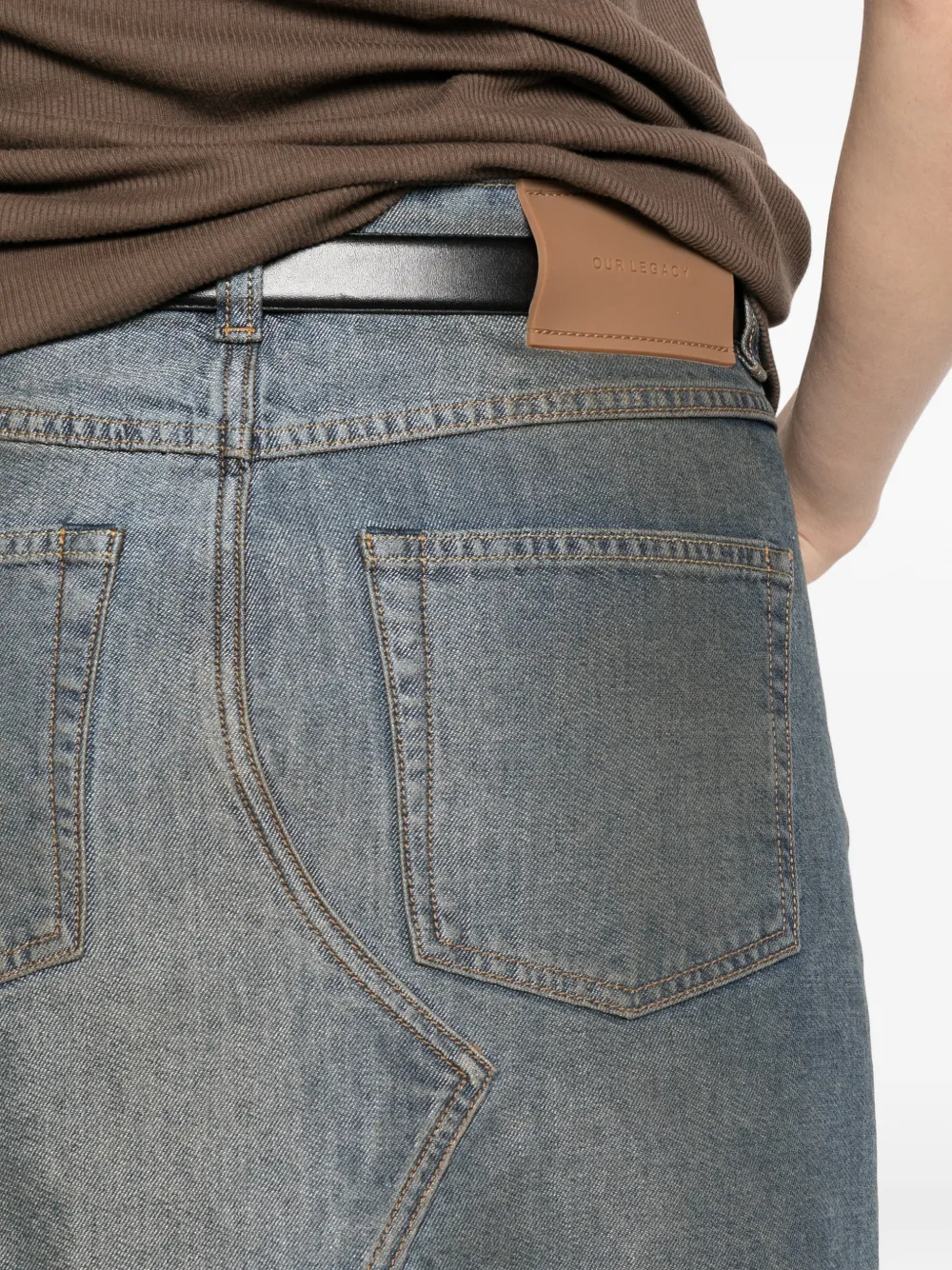 OUR LEGACY Craft asymmetrische rok Blauw