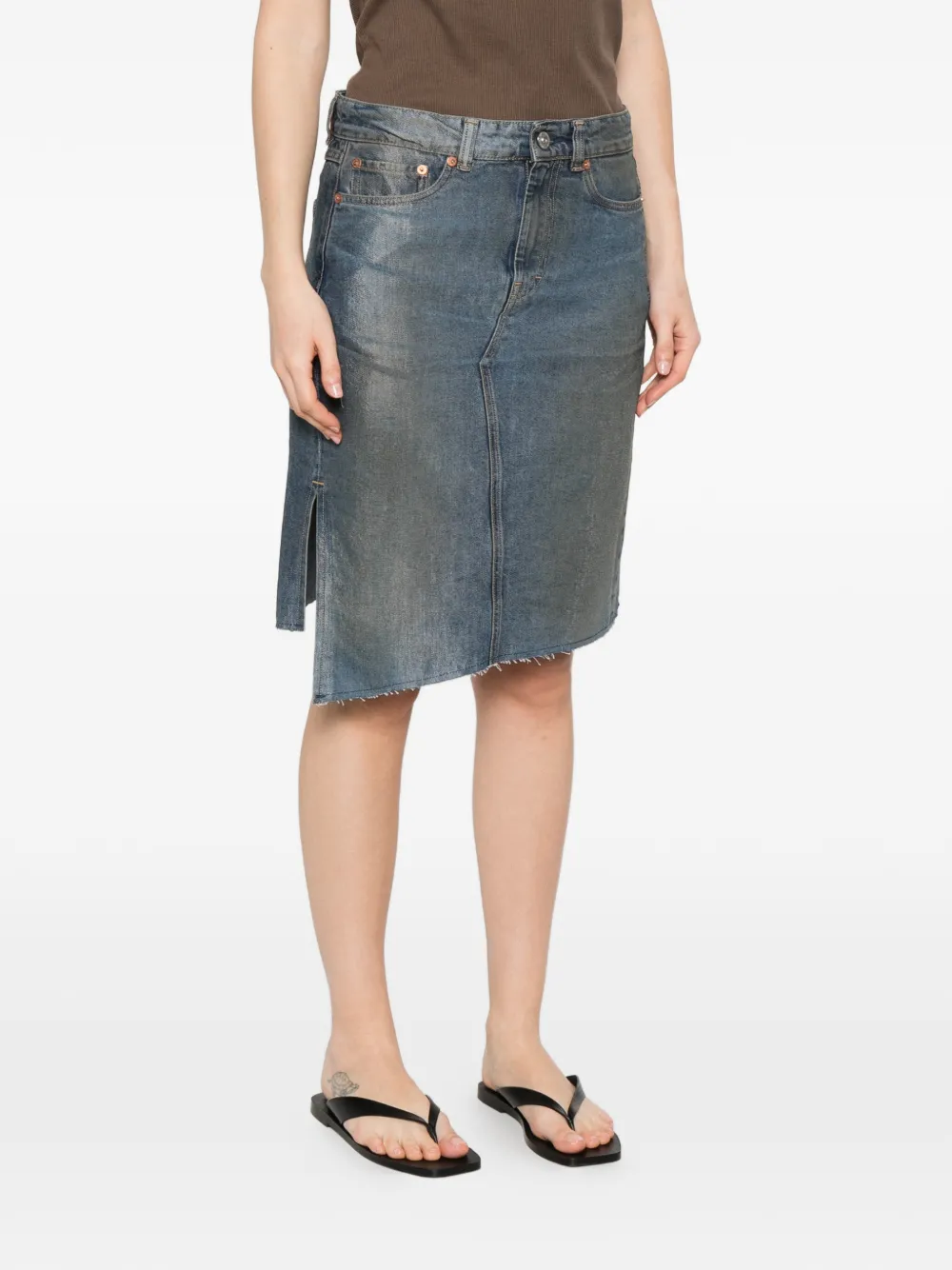 OUR LEGACY Craft asymmetrische rok Blauw