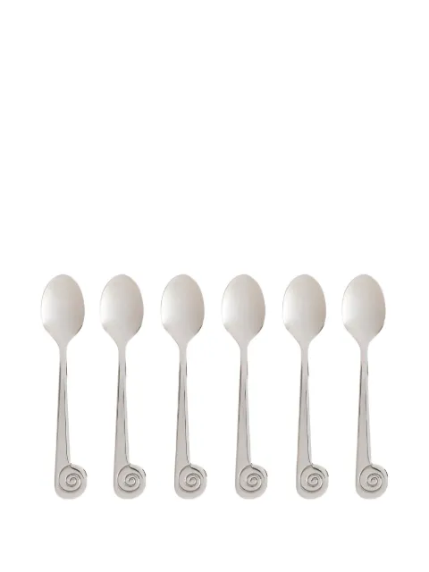 Maison Balzac scrolled lescargot dessert spoons (six setting)