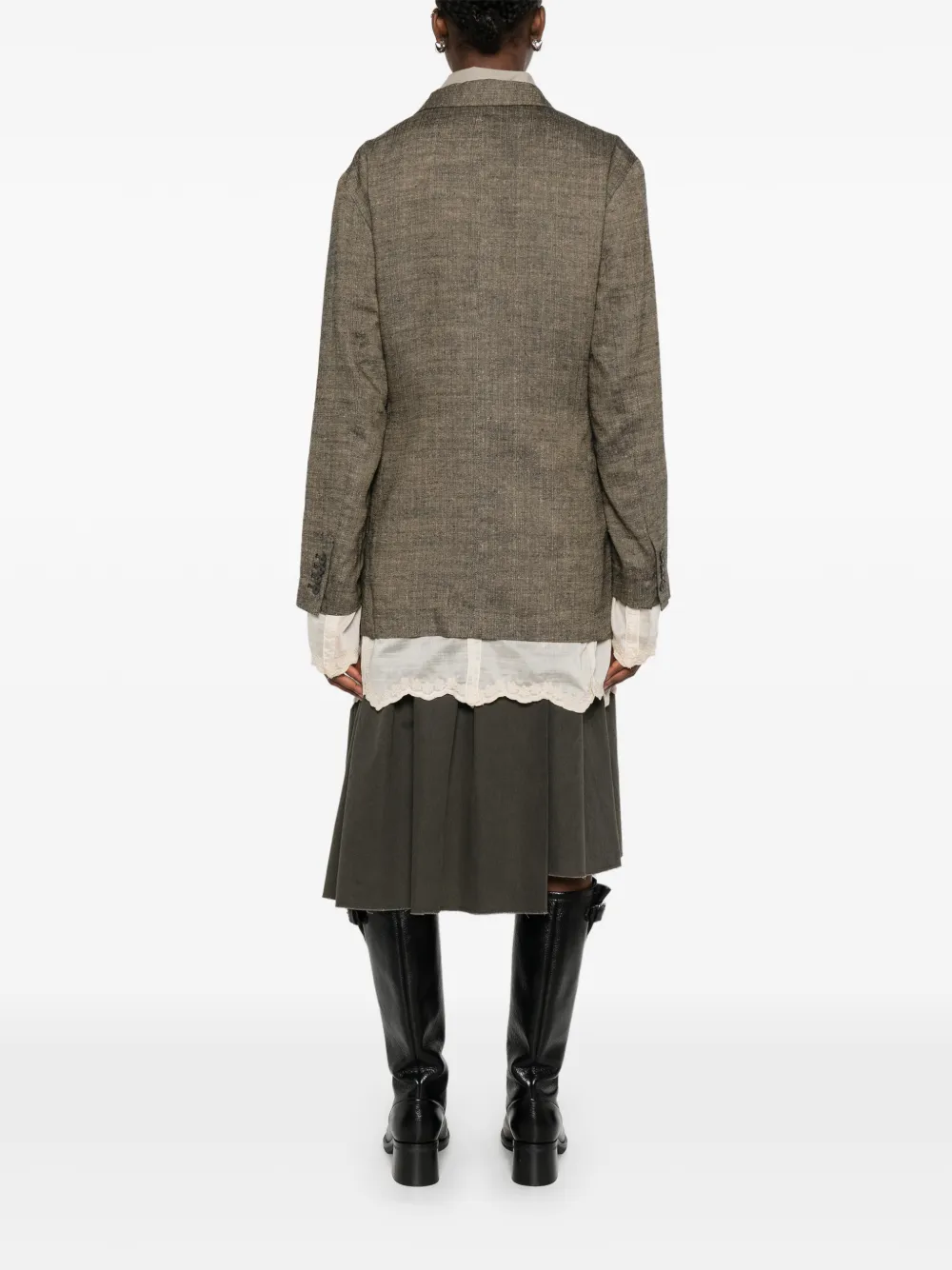 OUR LEGACY Drip oversized blazer met kant Groen