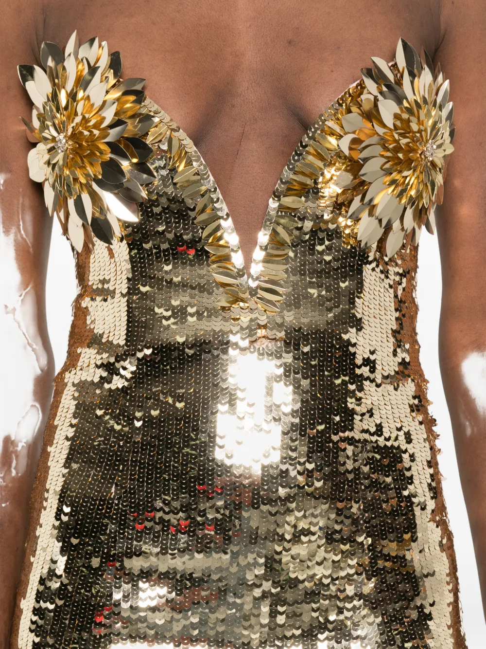 Retrofete Amulet maxi-jurk Goud