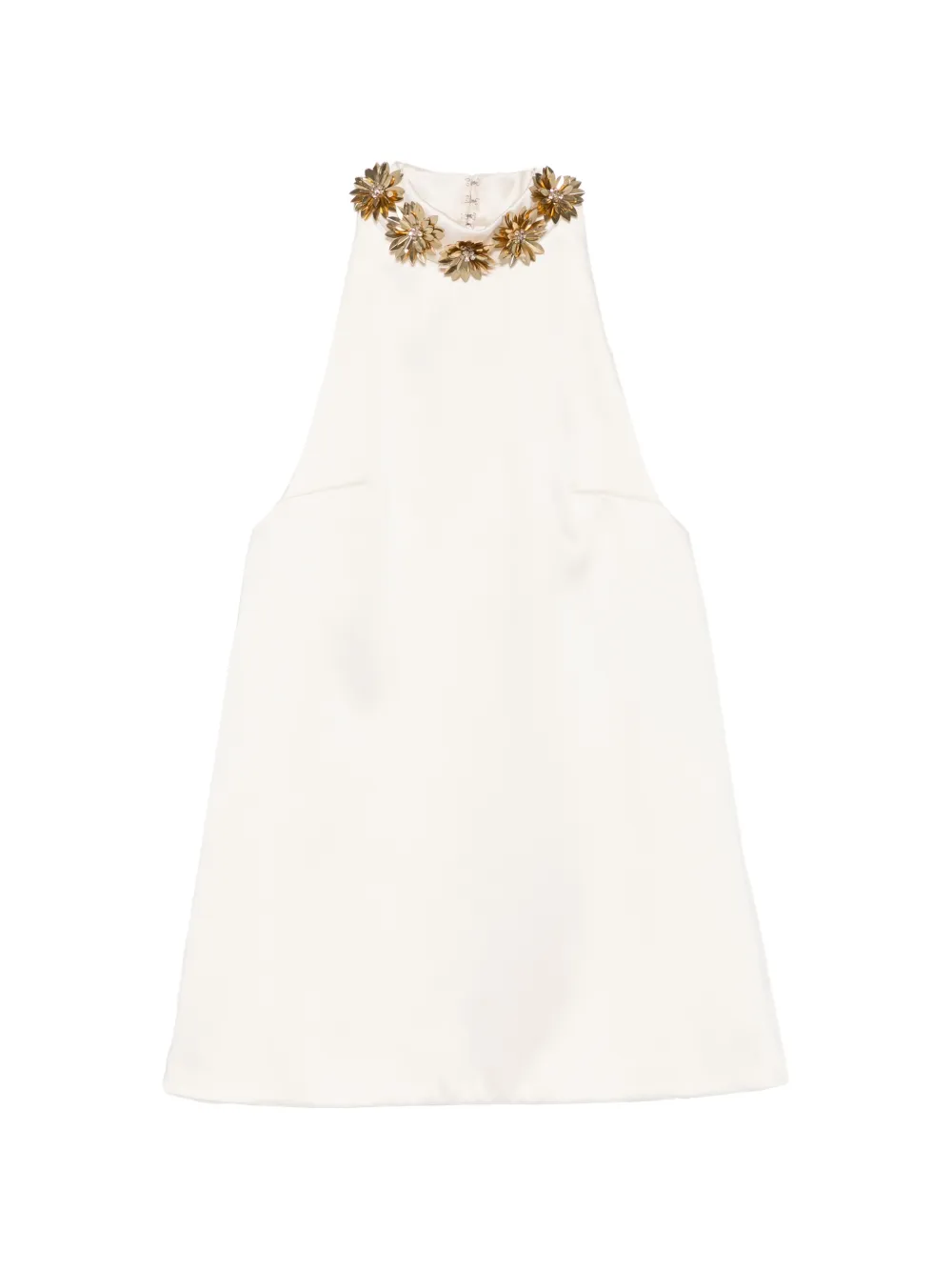 Retrofete Giacinta flower-embellishment mini dress - Bianco