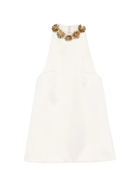 Retrofete Giacinta flower-embellishment mini dress