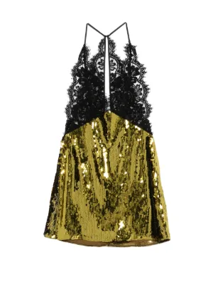slim fit dress slacks Mich Sequin Dress – Retrofete main image 1