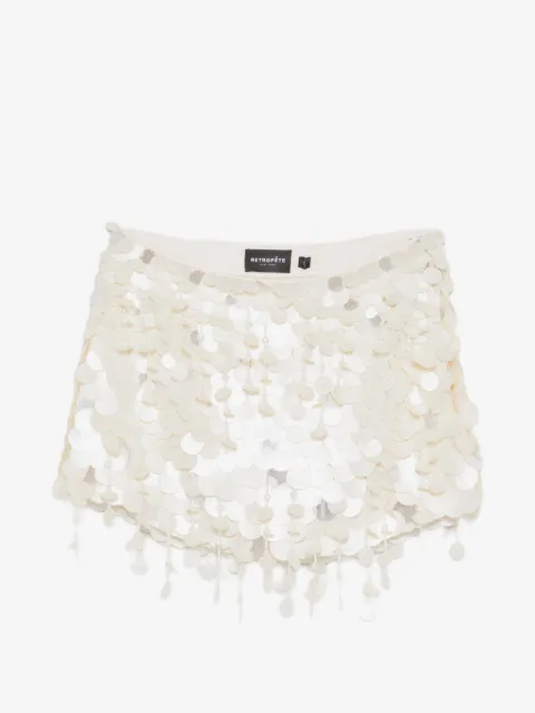Retrofete beaded-embellishment mini skirt