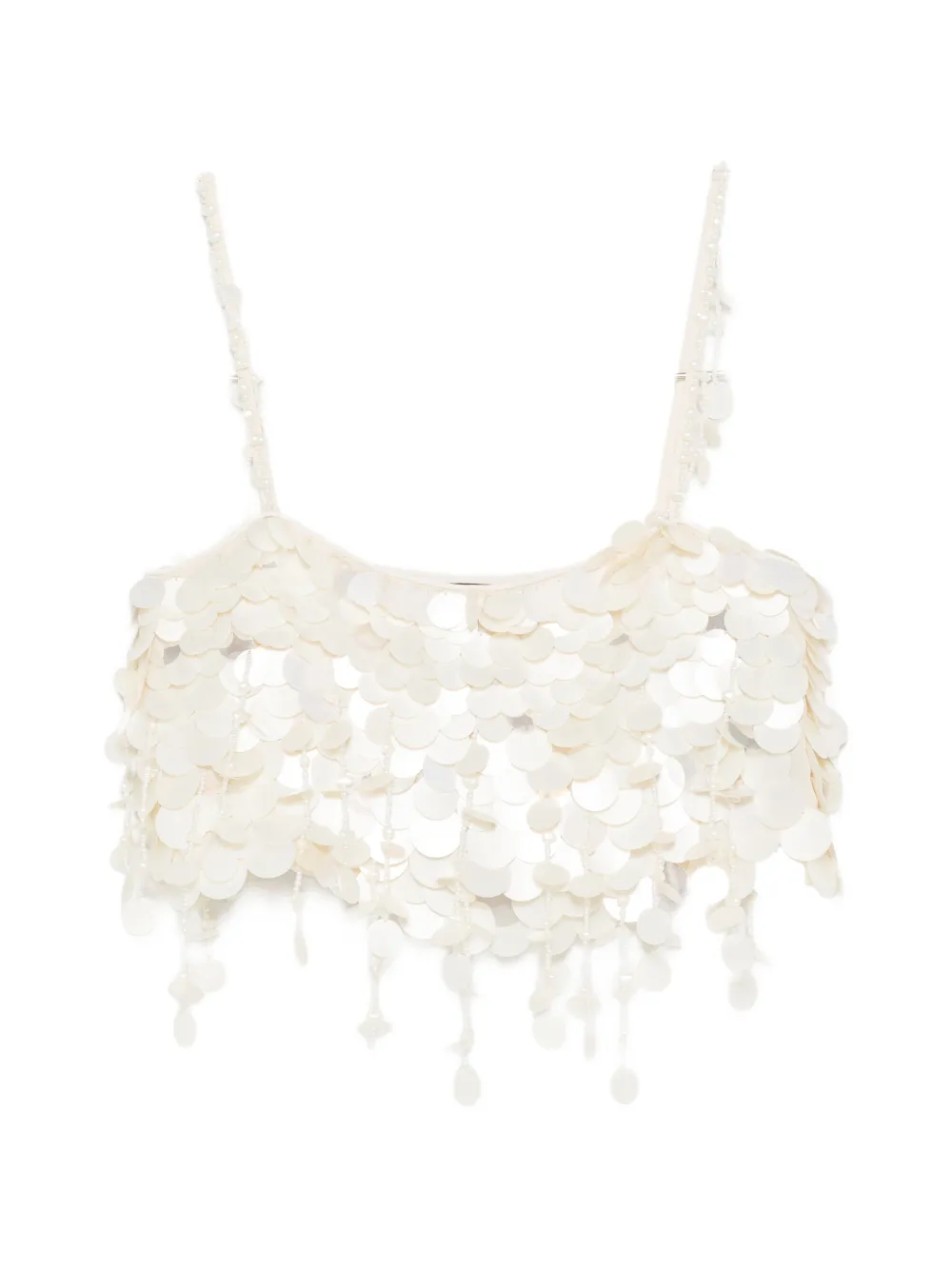 Retrofete Eudora beaded-embellishment top - Bianco