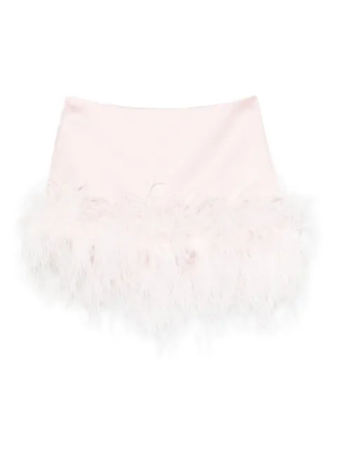 Retrofete Florriette feather-trim mini skirt