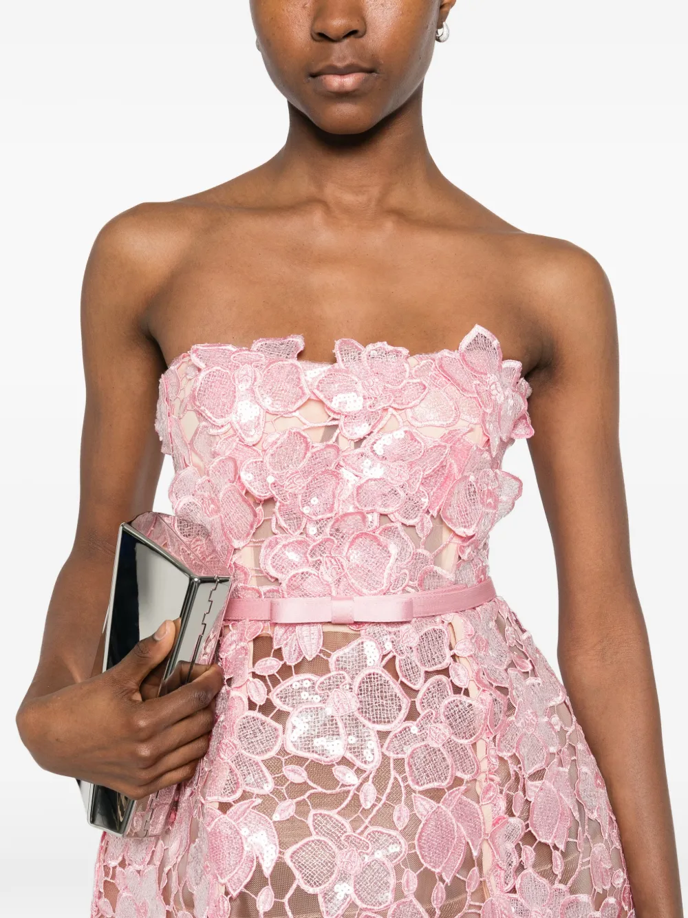 Retrofete Novalie mini-jurk Roze
