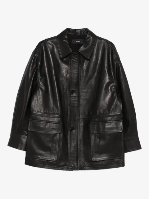 Arma Maeve flap-pockets leather jacket