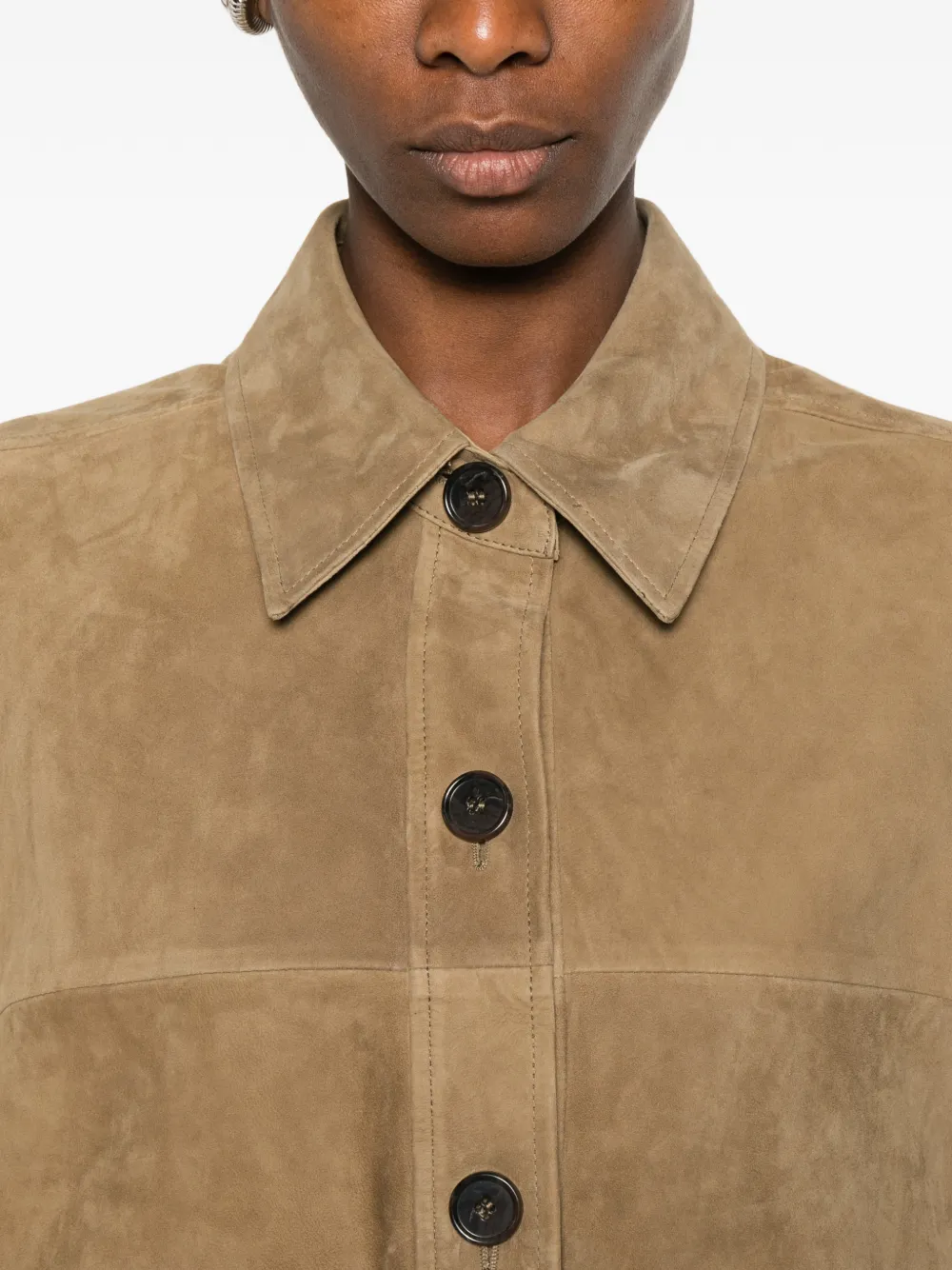 Arma Kaylee Suede Jacket In Brown