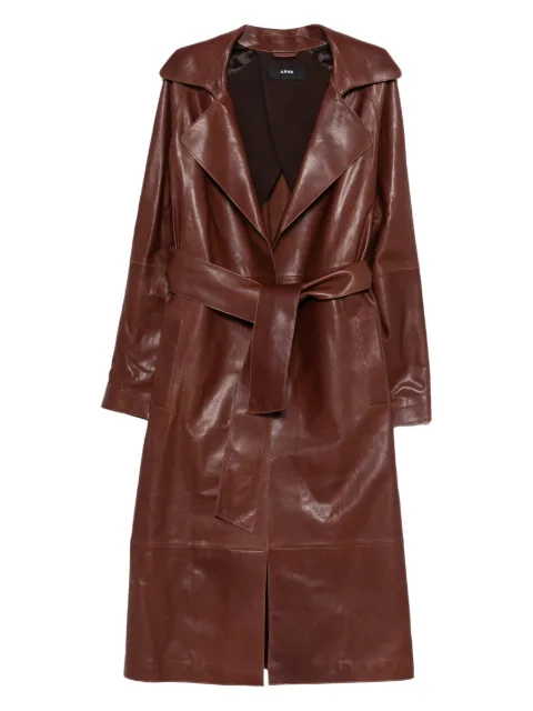 Arma leather trench coat