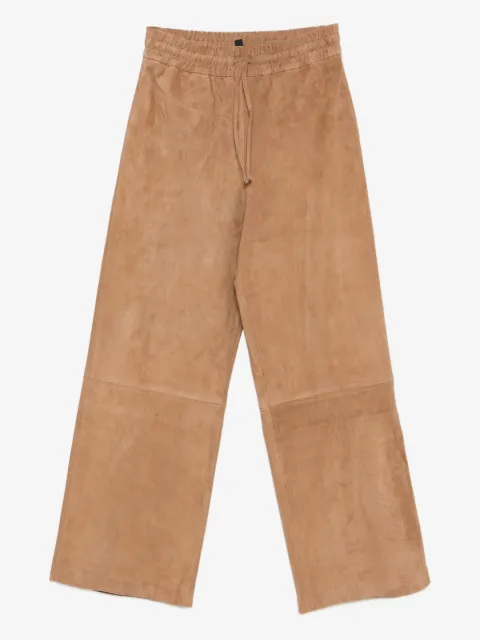 Arma Leren broek met elastische tailleband