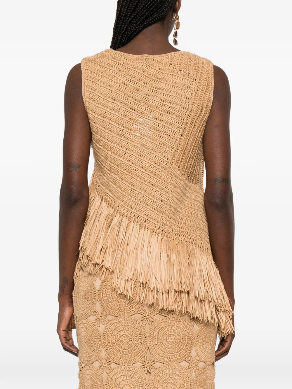 Simon Miller Beja gehaakte mouwloze top Beige