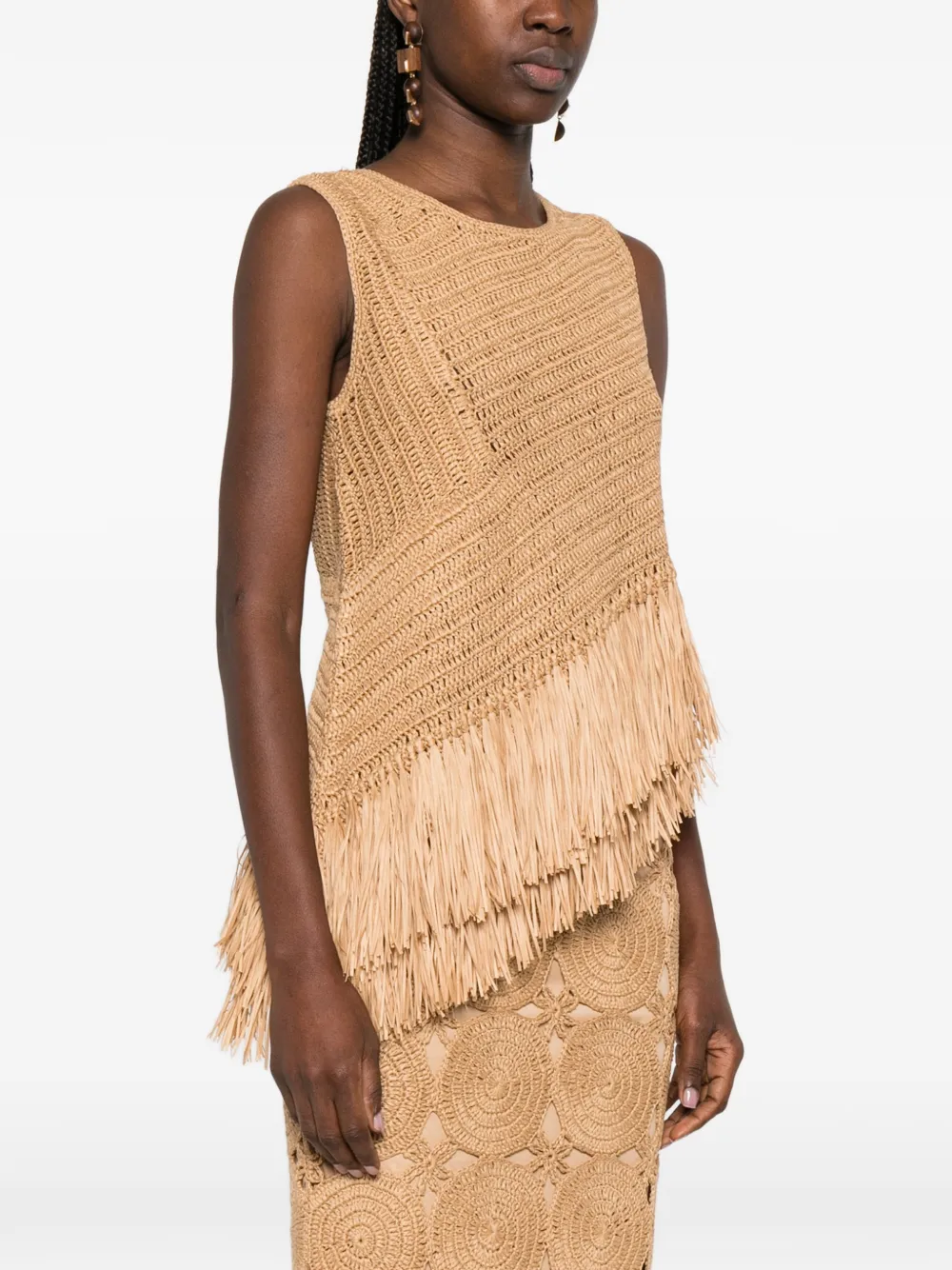Simon Miller Beja gehaakte mouwloze top Beige