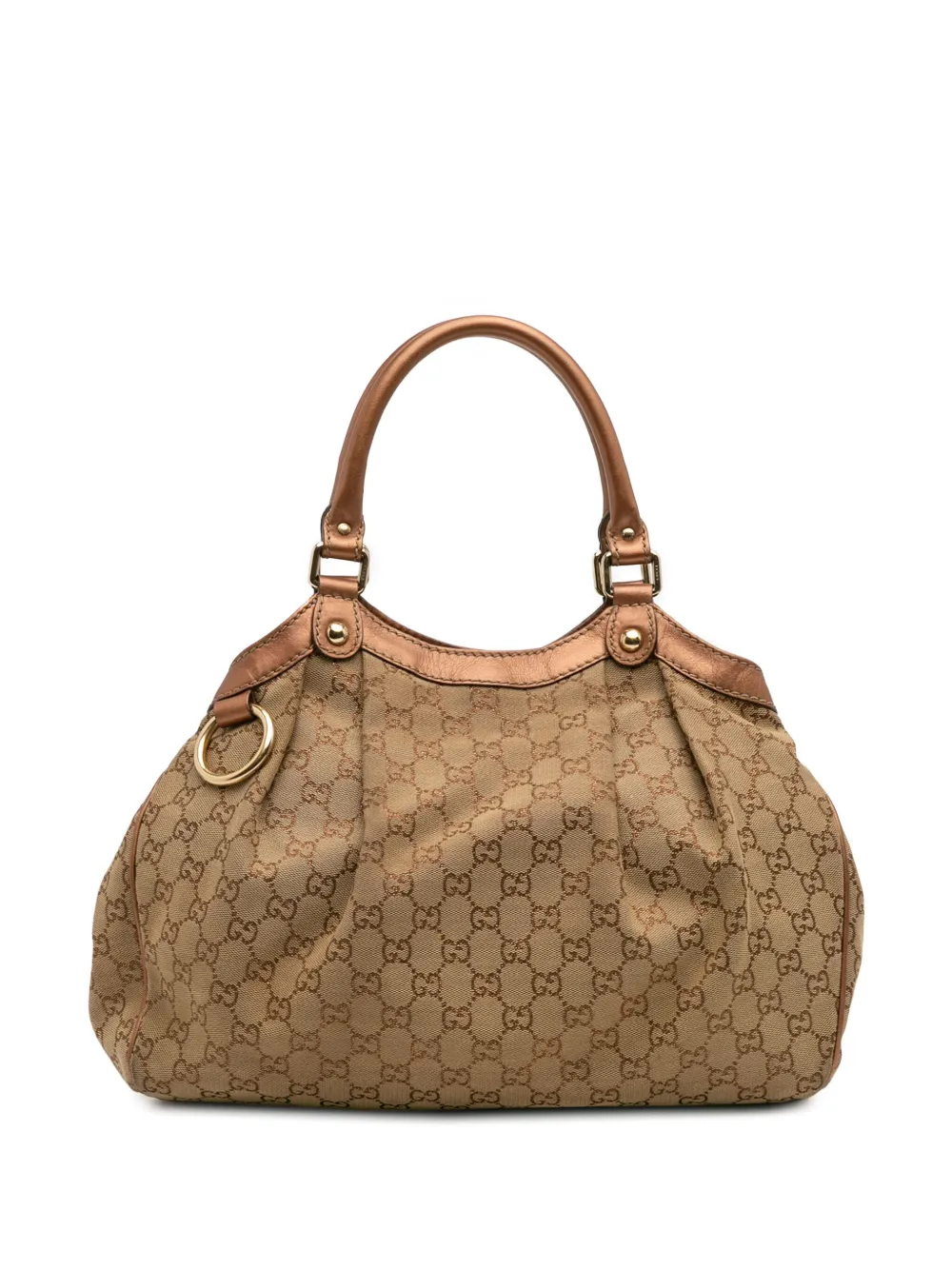 Gucci Pre-Owned 2016-2025 ミディアム GGキャンバス スーキーハンドバッグ - ブラウン Gucci Pre-Owned 2016-2025 ミディアム GGキャンバス スーキーハンドバッグ - ブラウン