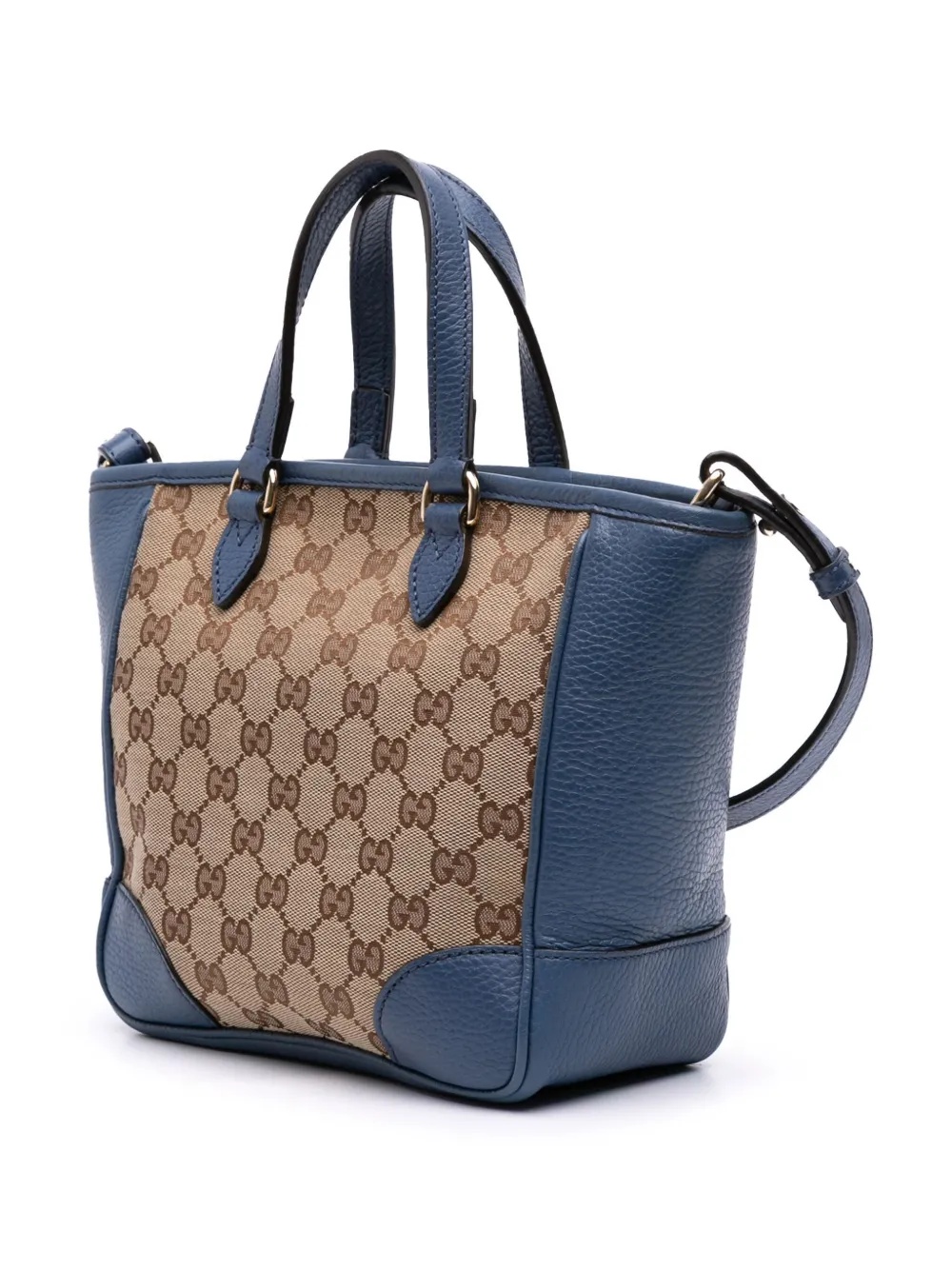 Pre-owned Gucci 2016-2025 Small Gg Canvas Bree Satchel In Brown