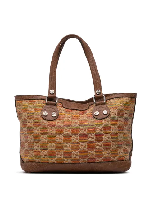 Gucci Pre-Owned 2016-2025 GG Straw Libeccio Sunset tote bag