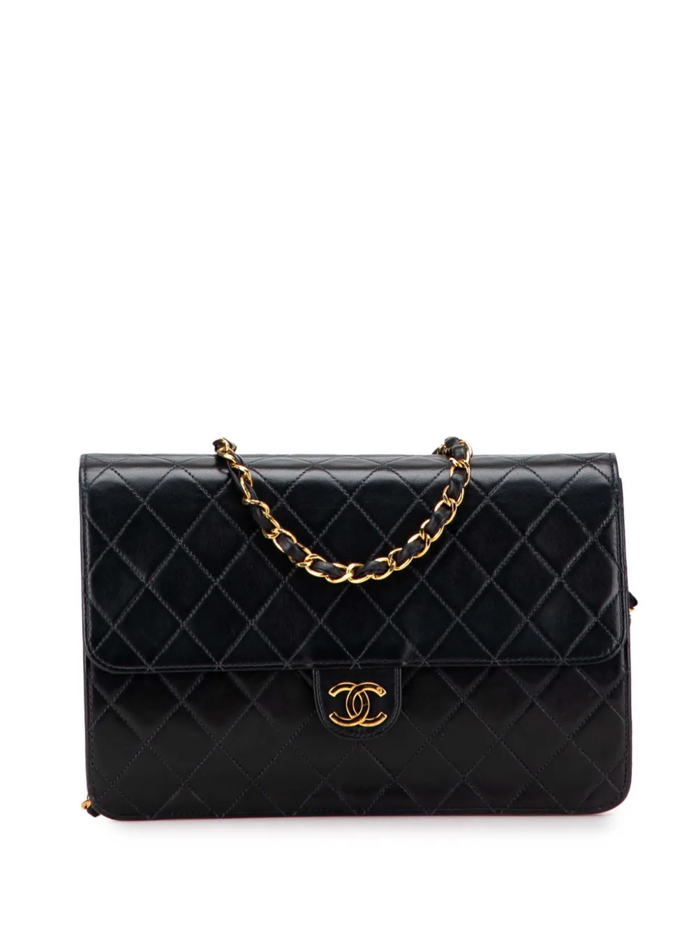 CHANEL Pre-Owned 1997-1999 ミディアム ココマーク マトラッセ ラムスキン ハーフシングルフラップ CHANEL Pre-Owned 1997-1999 ミディアム ココマーク マトラッセ ラムスキン ハーフシングルフラップ