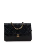 CHANEL Pre-Owned 1997-1999 Medium CC Quilted Lambskin Single Flap shoulder bag - Black