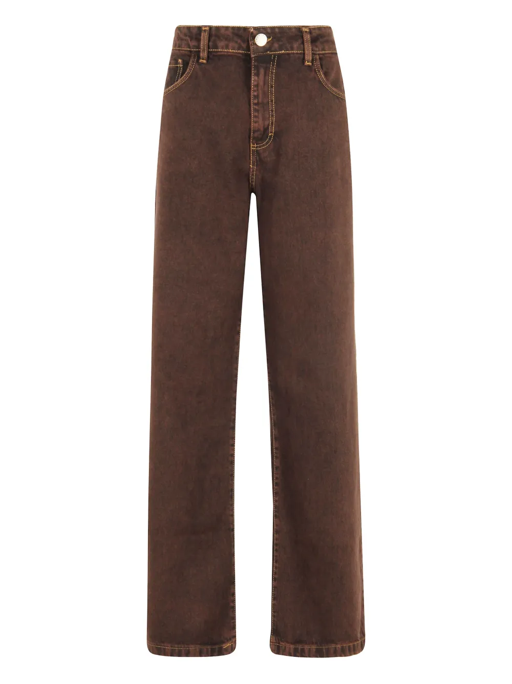 Federica Tosi Jeans Carry Over 5 Tasche In Brown
