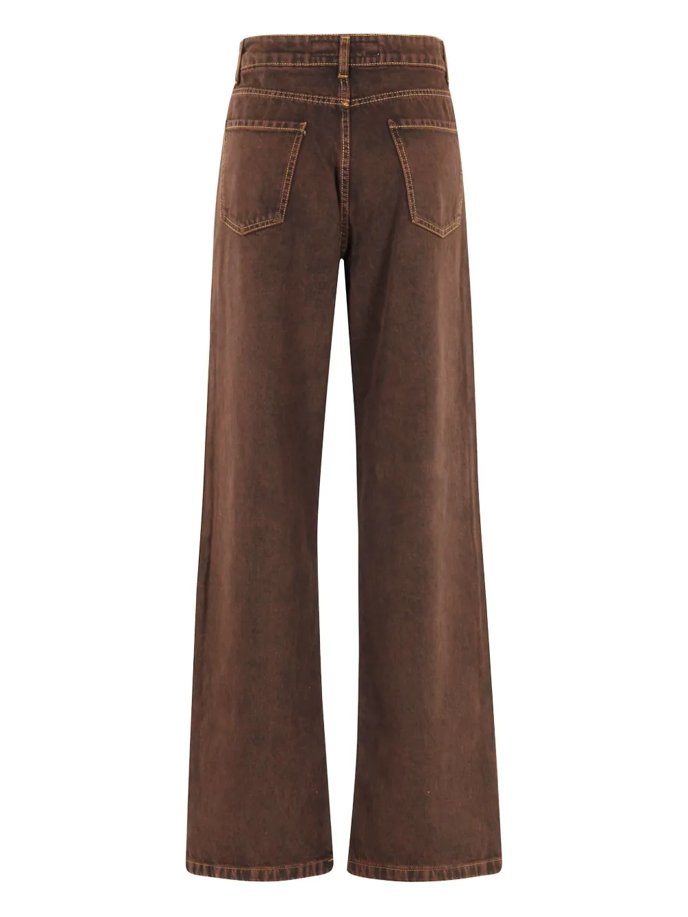 Federica Tosi belt-loops jeans - Bruin