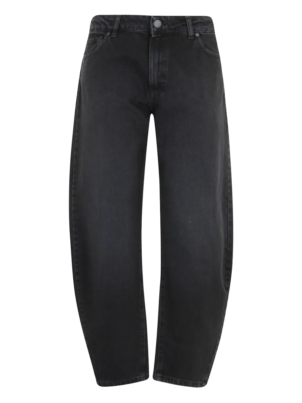 Federica Tosi Belt-loops Jeans In Black