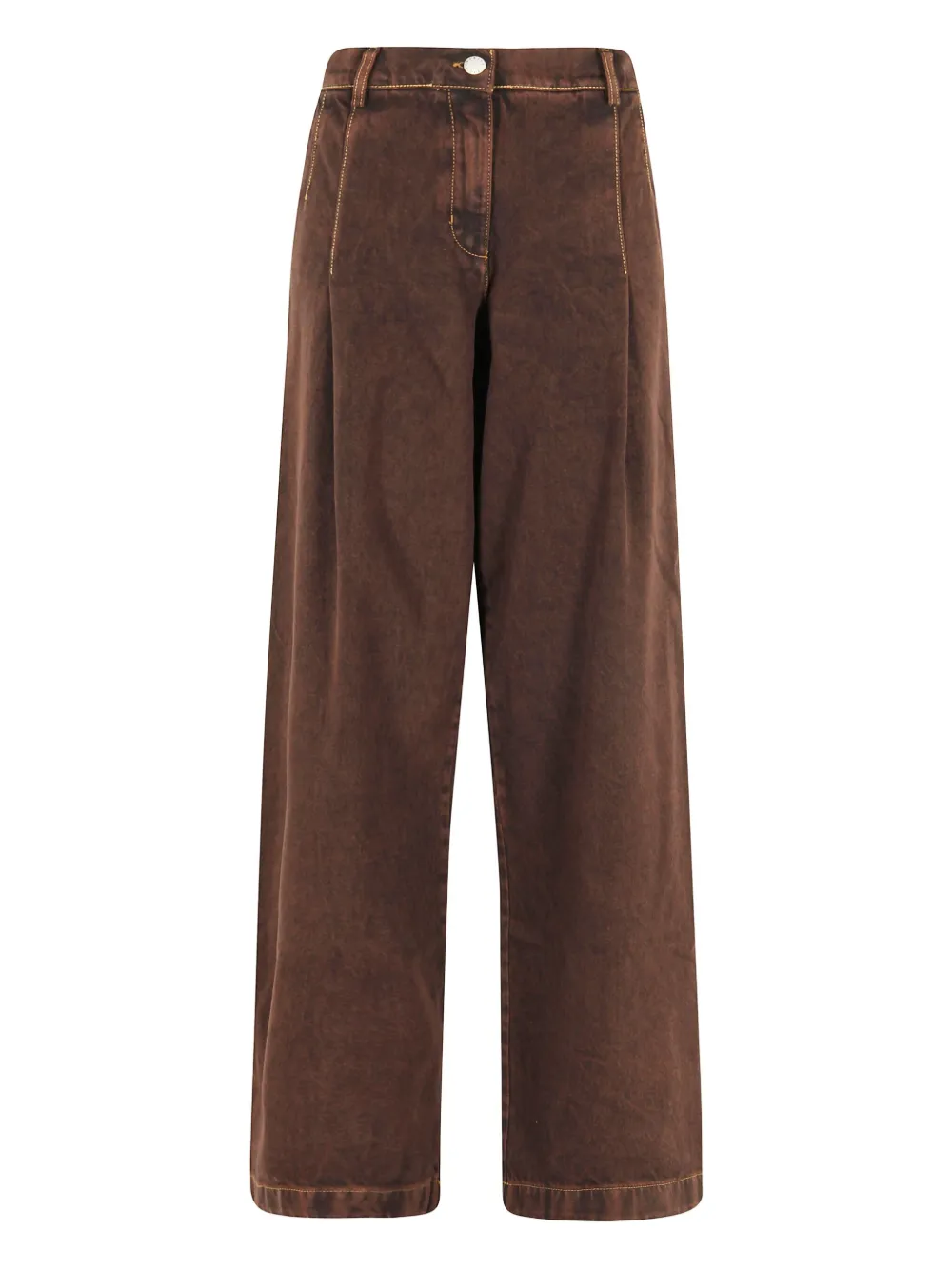 Federica Tosi Button-fastening Jeans In Brown