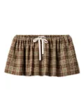 Miu Miu plaid A-line skirt - Brown