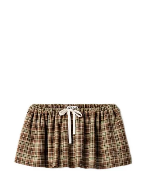 Miu Miu plaid miniskirt