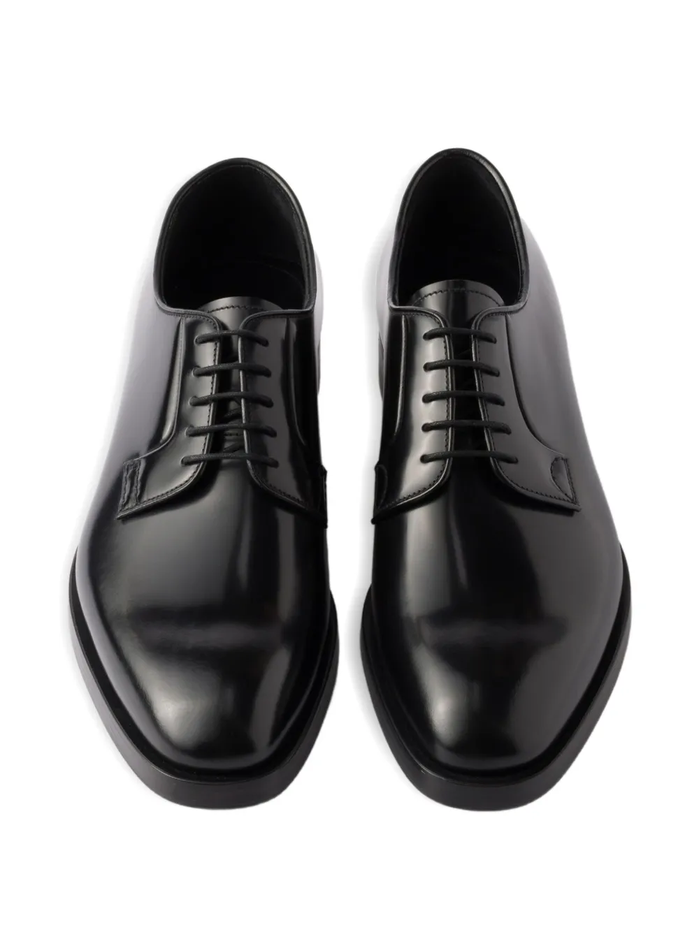 Prada Leren Oxford schoenen Zwart