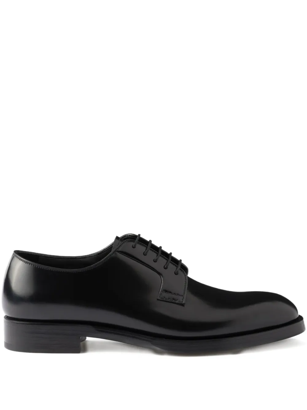 Prada Brushed leather lace-up shoes - ブラック Prada Brushed leather lace-up shoes - ブラック