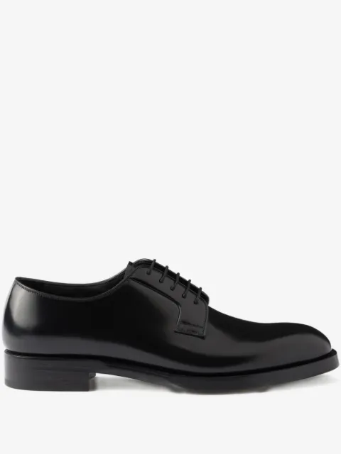 Prada brushed leather lace-up shoes