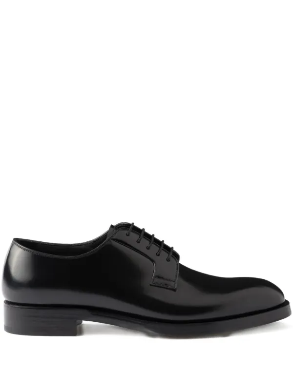 Prada Leather Oxford Shoes Black FARFETCH VN