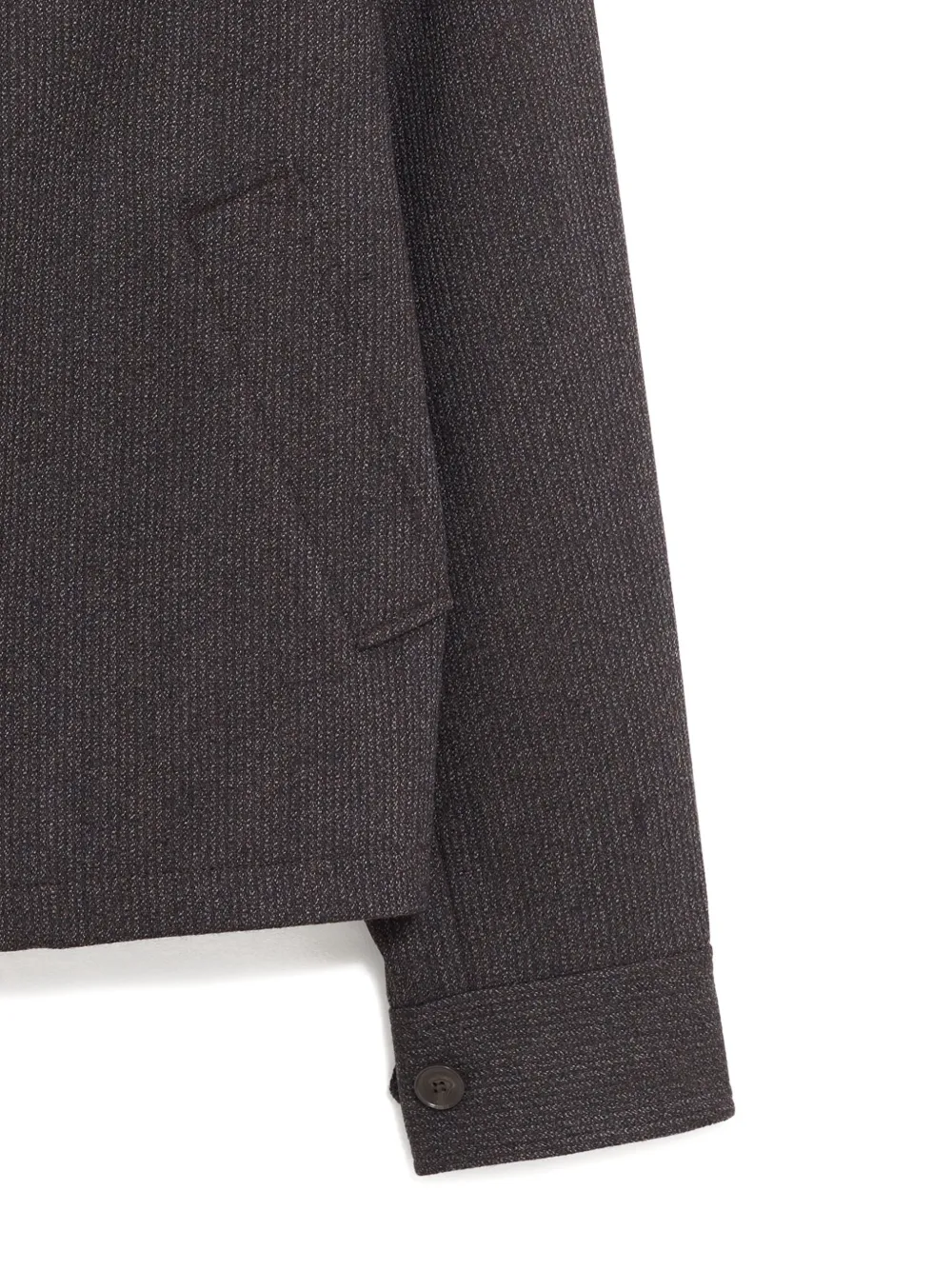 Mfpen Mail Stripe Zip Jacket In Brown