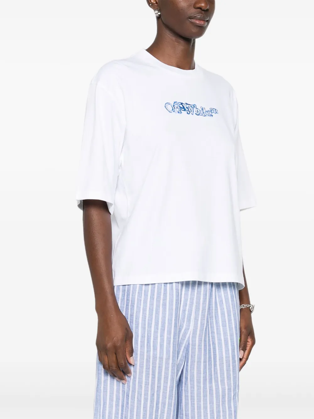 Off-White T-shirt met logoprint Wit