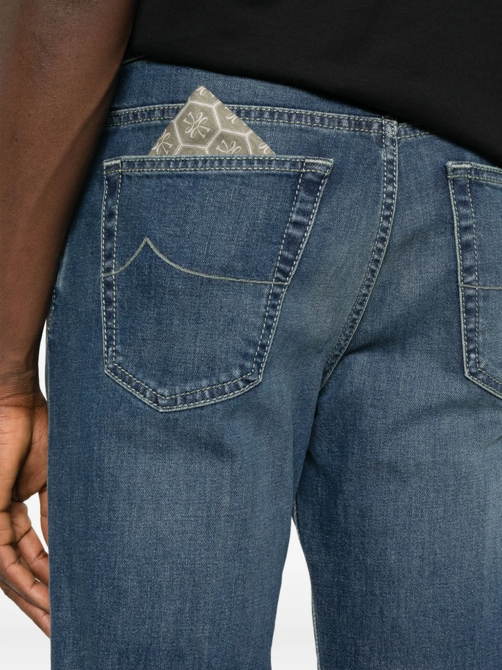 Jacob Cohen Tailored Cropped Denim Trousers In Blue