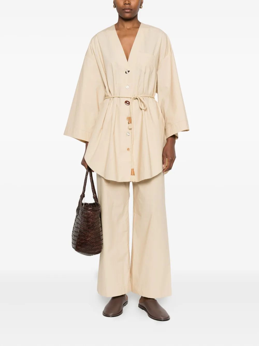 Nanushka Katoenen broek - Beige