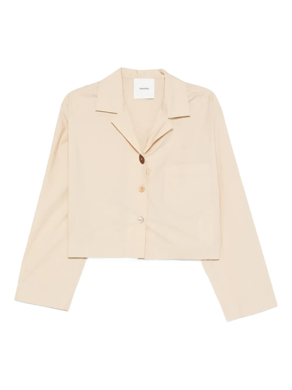 Nanushka camisa con bolsillo de parche | neutro | Image 1