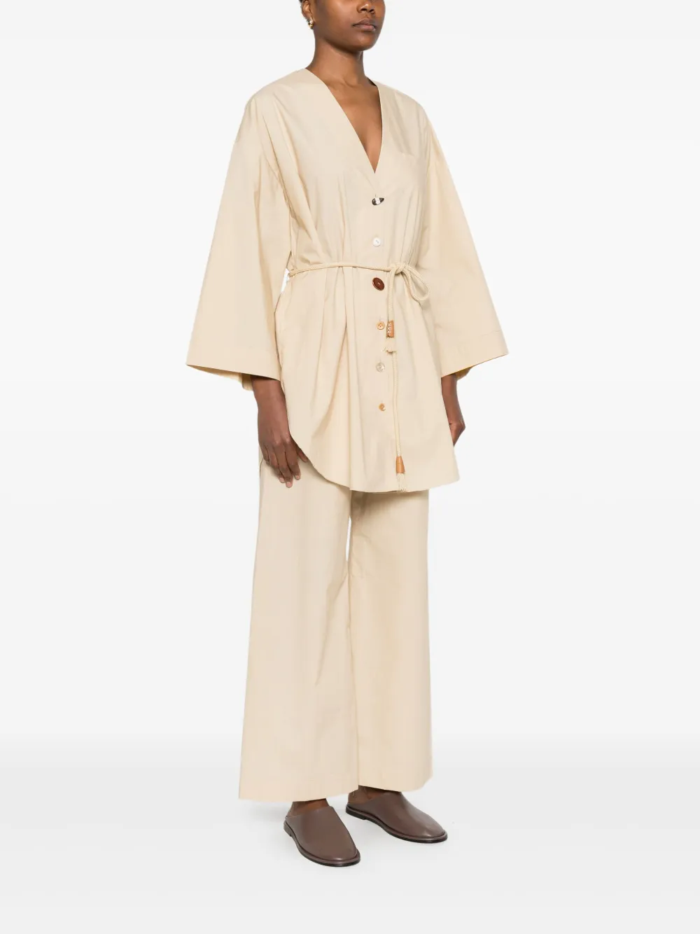 Nanushka Katoenen blouse Beige