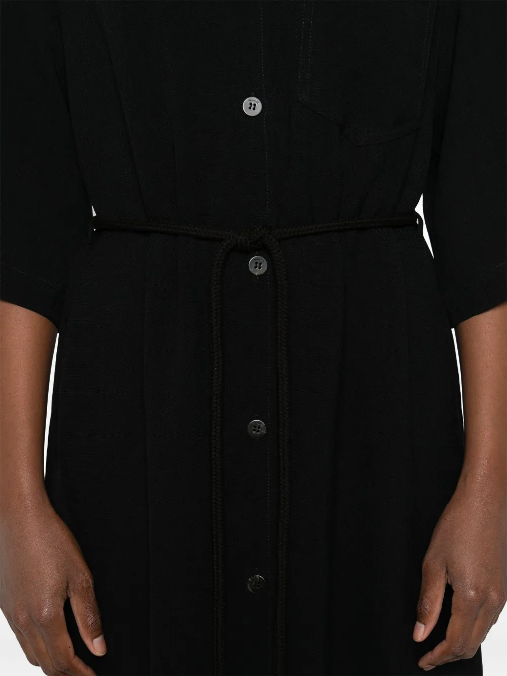 Nanushka Blousejurk met ceintuur Zwart