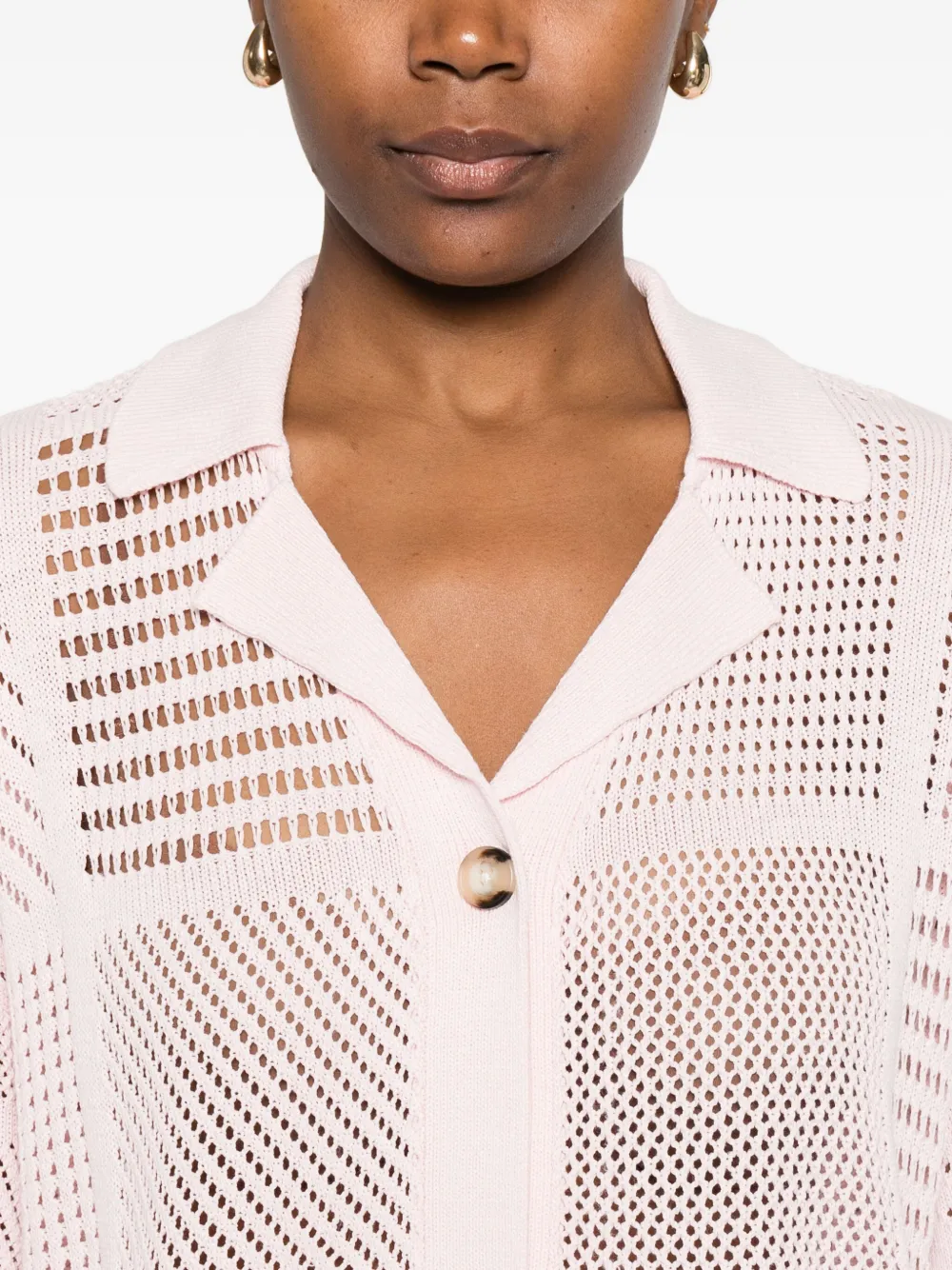 Nanushka Gebreid blouse Roze