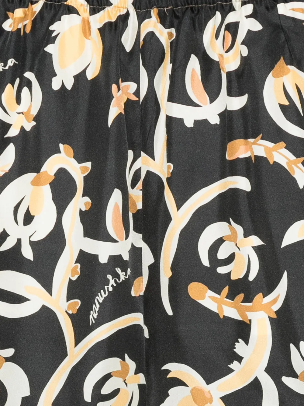 Nanushka Shorts met bloemenprint Zwart