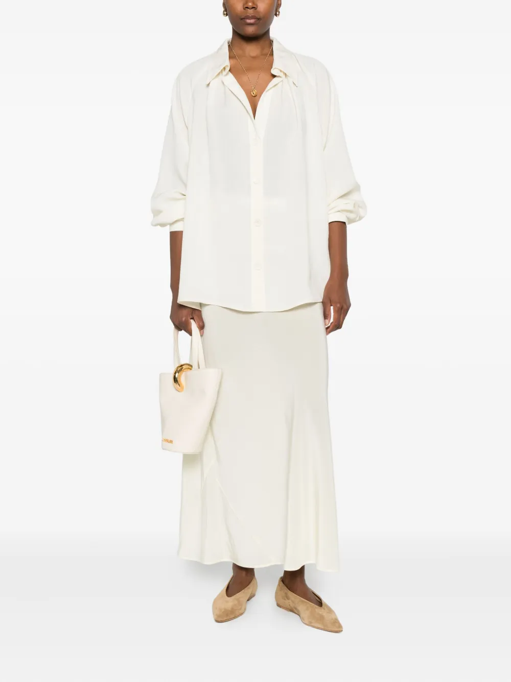 Nanushka blouse met lange mouwen - Beige