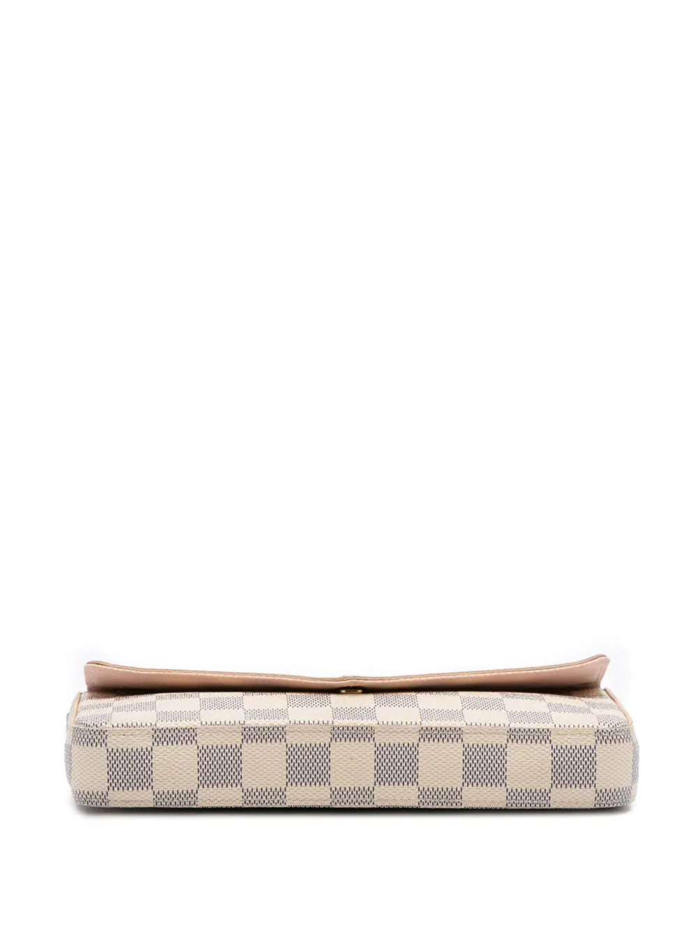 Pre-owned Louis Vuitton 2018 Damier Azur Pochette Felicie Crossbody Bag In White